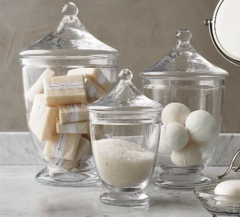 Jars of decorative soaps